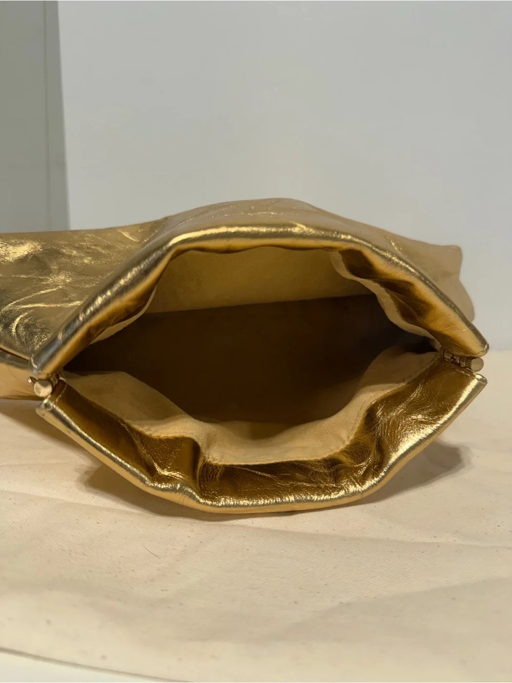 Cult Gaia Lillia Mini Clutch in Brass